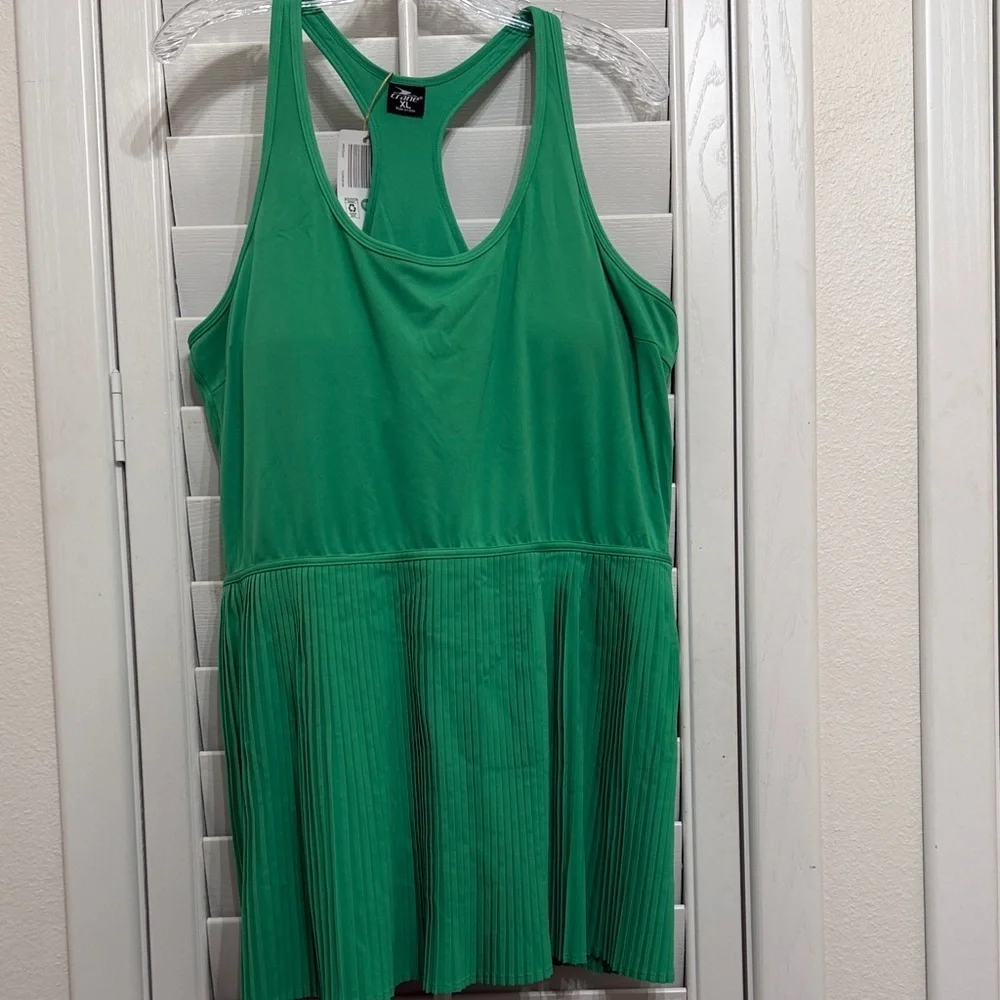 Green Women's Premium Athleisure Dress One Piece, Sz. XL